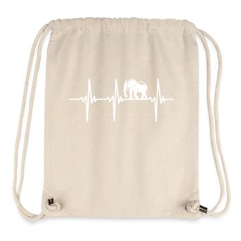 Herzschlag für die sanften Riesen Elefanten - Stanley/Stella recycelter Gym Bag - Naturweiß - Vorne