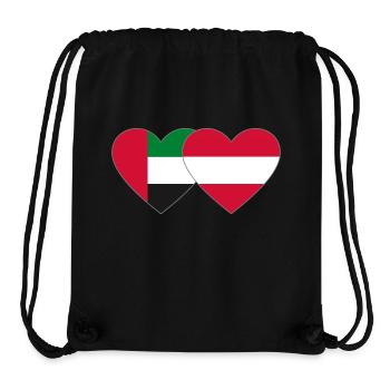 Vereinigte Arabische Emirate Österreich Herz - Stanley/Stella recycelter Gym Bag - Schwarz - Vorne