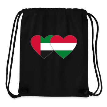Vereinigte Arabische Emirate Ungarn Flagge Herz - Stanley/Stella recycelter Gym Bag - Schwarz - Vorne