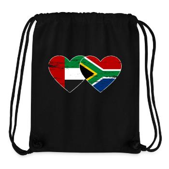 Vereinigte Arabische Emirate Südafrika Flagge Herz - Stanley/Stella recycelter Gym Bag - Schwarz - Vorne