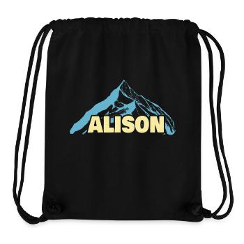 Alison as a woman's name - Stanley/Stella Recycled Gym Bag - black - Front