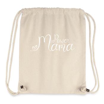 Power Mama Weiß1 - Stanley/Stella recycelter Gym Bag - Naturweiß - Vorne