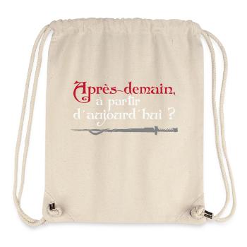 Kaamelot - Après demain à partir d'aujourd'hui ? - Sac à cordon recyclé Stanley/Stella - blanc naturel - Devant