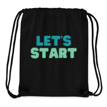 Let's start - Stanley/Stella recycelter Gym Bag - Schwarz - Vorne