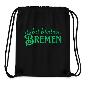 Stabil bleiben Bremen - Stanley/Stella recycelter Gym Bag - Schwarz - Vorne