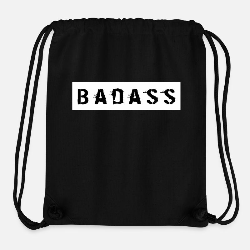 Badass to express yourself - Stanley/Stella Recycled Gym Bag - black