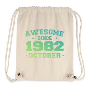 Oktober 1982 - Oktober 1982 Geburtstagsgeschenk - Stanley/Stella recycelter Gym Bag - Naturweiß - Vorne