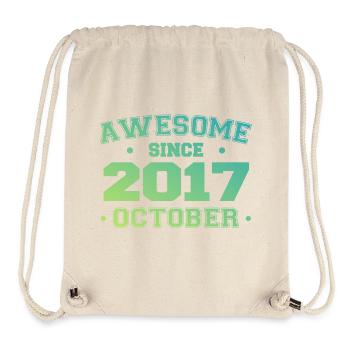 Octobre 2017 - Cadeau Anniversaire Octobre 2017 - Sac à cordon recyclé Stanley/Stella - blanc naturel - Devant