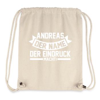 Vorname Andreas - Stanley/Stella recycelter Gym Bag - Naturweiß - Vorne