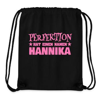 Woman's name Hannika - Stanley/Stella Recycled Gym Bag - black - Front