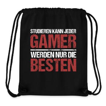 Anyone can study; Gamers are the best - Stanley/Stella Recycled Gym Bag - black - Front