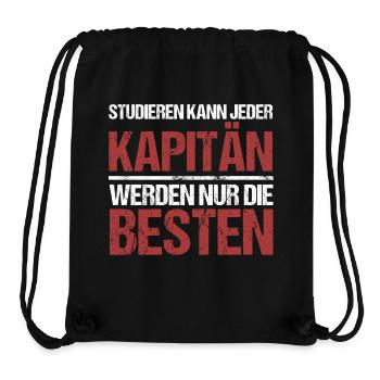 Anyone can study; Captains are the best - Stanley/Stella Recycled Gym Bag - black - Front