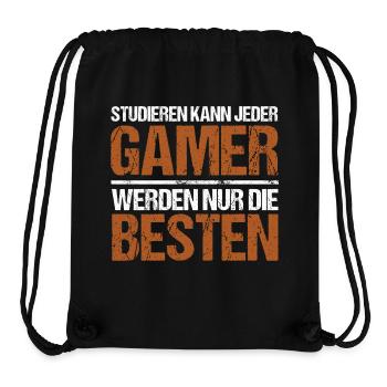 Anyone can study - Gamer Edition - Stanley/Stella Recycled Gym Bag - black - Front