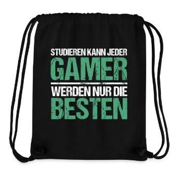 Anyone can study - Gamer Edition - Stanley/Stella Recycled Gym Bag - black - Front