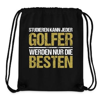 Tout le monde peut étudier - Édition Golfeur - Sac à cordon recyclé Stanley/Stella - noir - Devant