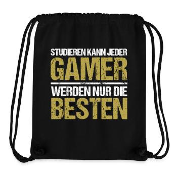 Anyone can study - Gamer Edition - Stanley/Stella Recycled Gym Bag - black - Front