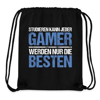 Tout le monde peut étudier - Gamer Edition - Sac à cordon recyclé Stanley/Stella - noir - Devant