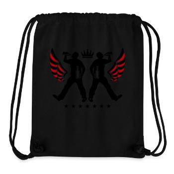 Boire de la bière Silhouette - Sac à cordon recyclé Stanley/Stella - noir - Devant