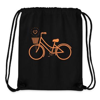 Vélo rétro - Sac à cordon recyclé Stanley/Stella - noir - Devant