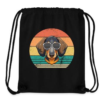 Hund Dackel - Stanley/Stella recycelter Gym Bag - Schwarz - Vorne