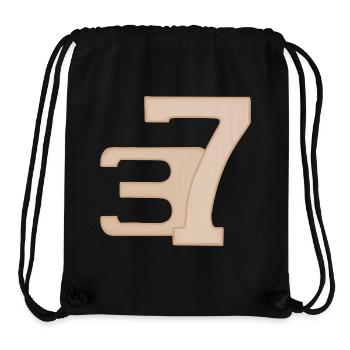 37 Numeral Art in Peach - Stanley/Stella Recycled Gym Bag - black - Front