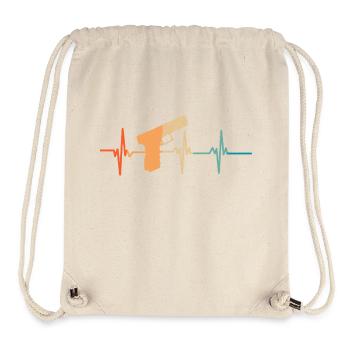 Heartbeat gun - Stanley/Stella Recycled Gym Bag - natural - Front