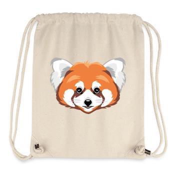 Tête de panda roux - Sac à cordon recyclé Stanley/Stella - blanc naturel - Devant