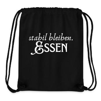 Stabil bleiben Essen - Stanley/Stella recycelter Gym Bag - Schwarz - Vorne