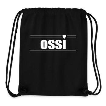 Ossi mit Herz - Stanley/Stella recycelter Gym Bag - Schwarz - Vorne