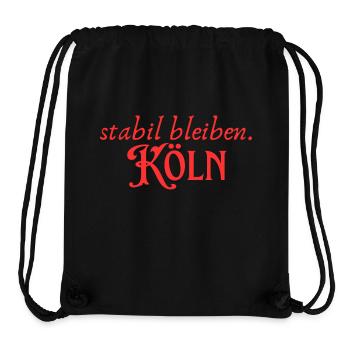Rester stable Cologne - Sac à cordon recyclé Stanley/Stella - noir - Devant