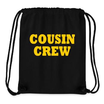 cousin crew - Stanley/Stella recycelter Gym Bag - Schwarz - Vorne