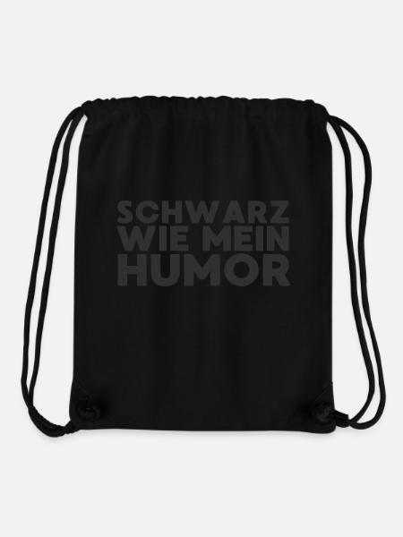Schwarz wie mein Humor Black Edition - Stanley/Stella recycelter Gym Bag - Schwarz