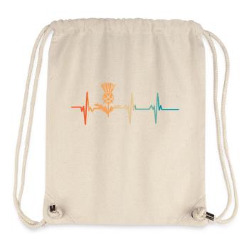 Scottish Heartbeat Flowers - Stanley/Stella Recycled Gym Bag - natural - Front