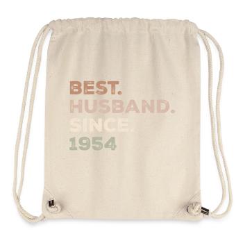 Bester Ehemann seit 1954 Jubiläumsgeschenk - Stanley/Stella recycelter Gym Bag - Naturweiß - Vorne