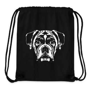 Boxer / head / dog / graphic / white - Stanley/Stella Recycled Gym Bag - black - Front