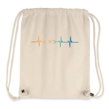 Heartbeat Coding Liebe - Stanley/Stella recycelter Gym Bag - Naturweiß - Vorne