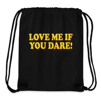 Love me if you dare - Sac à cordon recyclé Stanley/Stella - noir - Devant