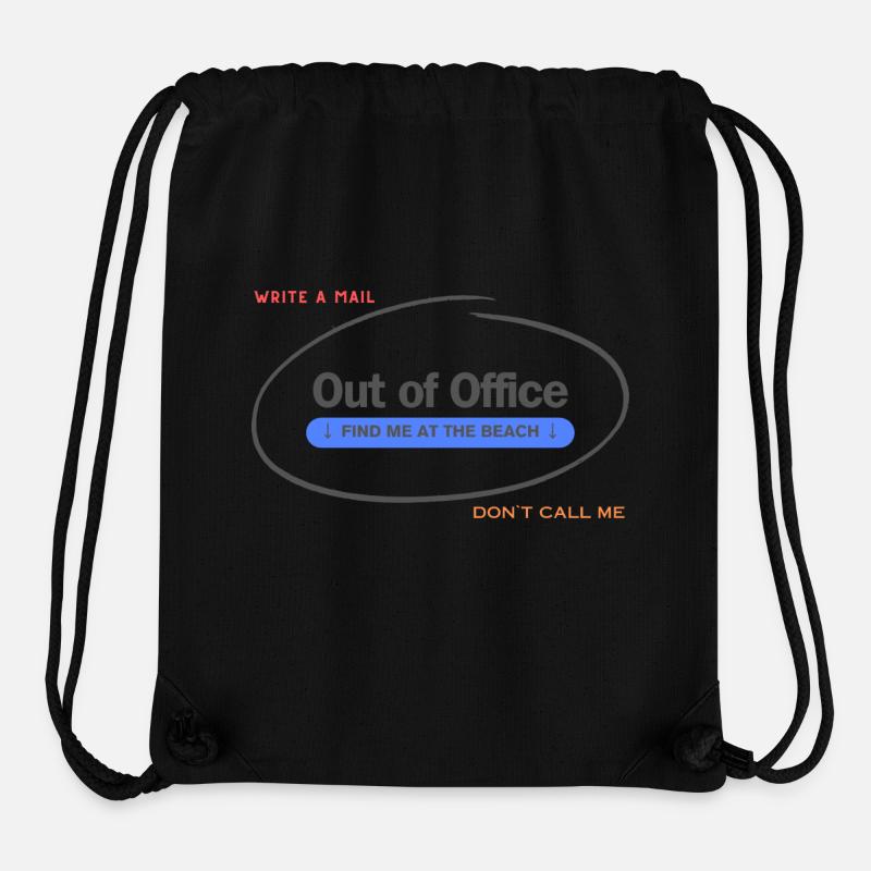 Out of Office Design - Stanley/Stella recycelter Gym Bag - Schwarz