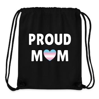Stolze Mama Trans Flagge Herz - Stanley/Stella recycelter Gym Bag - Schwarz - Vorne