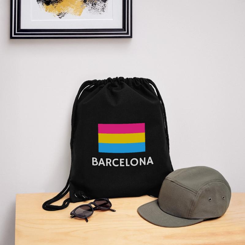 Drapeau de la Pan Pride Barcelone Sac à cordon recyclé Stanley/Stella