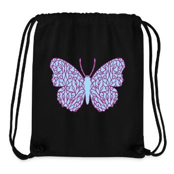 Dekorativer Schmetterling - Stanley/Stella recycelter Gym Bag - Schwarz - Vorne