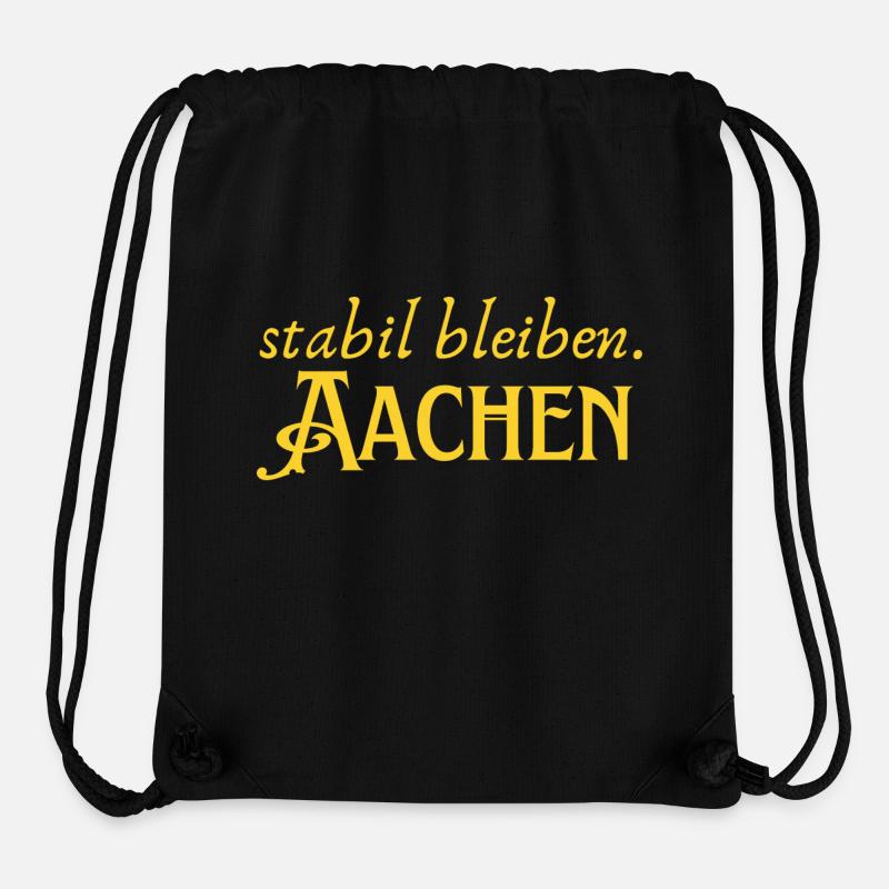 Stabil bleiben Aachen - Stanley/Stella recycelter Gym Bag - Schwarz
