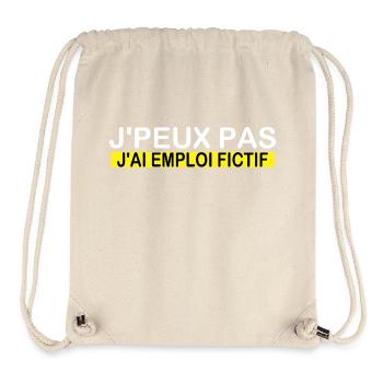 Ich kann nicht, ich habe einen fiktiven Job - Stanley/Stella recycelter Gym Bag - Naturweiß - Vorne