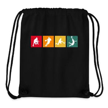 Basketball Basketballspieler Evolution - Stanley/Stella recycelter Gym Bag - Schwarz - Vorne
