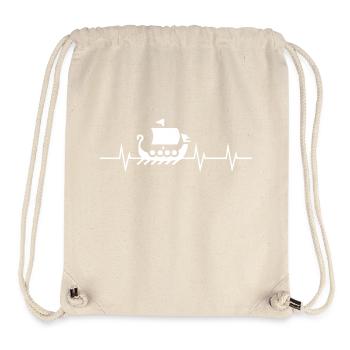 Heartbeat of a Viking - Stanley/Stella recycelter Gym Bag - Naturweiß - Vorne