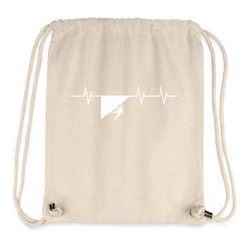 Heartbeat Climbing – Mein Herz schlägt fürs Klette - Stanley/Stella recycelter Gym Bag - Naturweiß - Vorne