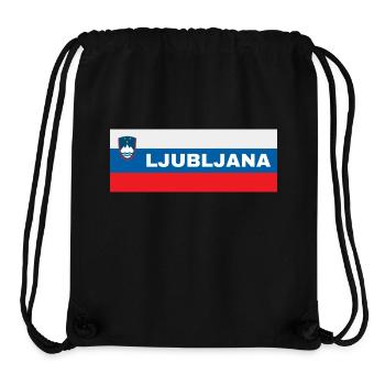 Ljubljana Stadt in slowenischer Flagge - Stanley/Stella recycelter Gym Bag - Schwarz - Vorne