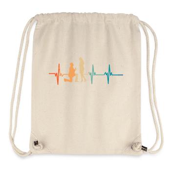 Heartbeat Marriage Proposal - Stanley/Stella Recycled Gym Bag - natural - Front