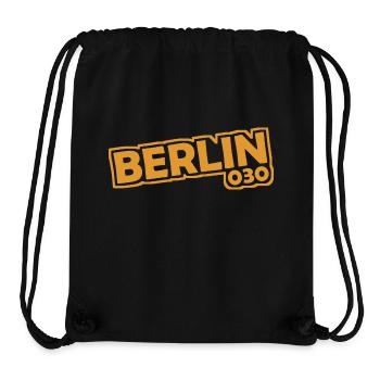 Berlin - 030 - Capitale - Allemagne - Indicatif régional - Sac à cordon recyclé Stanley/Stella - noir - Devant