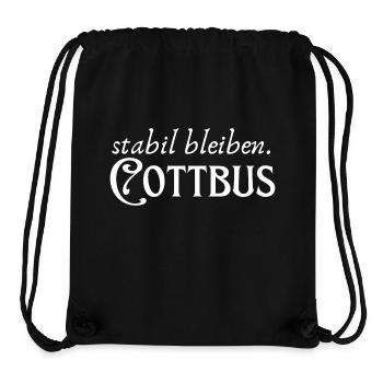 Stabil bleiben Cottbus - Stanley/Stella recycelter Gym Bag - Schwarz - Vorne